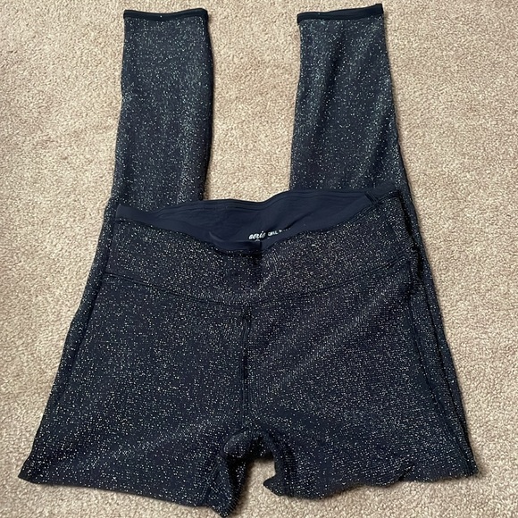 Aerie Chill. Play. Move. Black Glitter Leggings/Tights - Picture 4 of 8